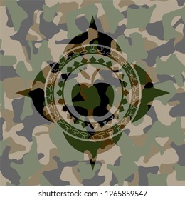apple icon on camouflage pattern