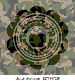 apple icon on camouflaged texture