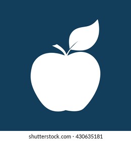 apple icon on color background