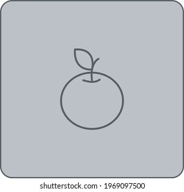 apple icon on gray background