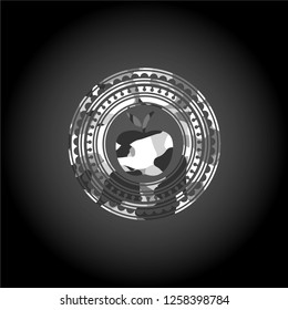apple icon on grey camo pattern