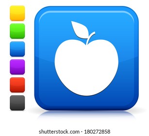 Apple Icon on Square Internet Button Collection