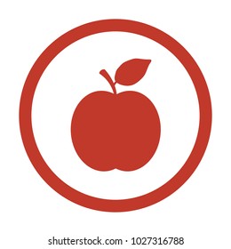 Apple Icon on white background. Vector illustration