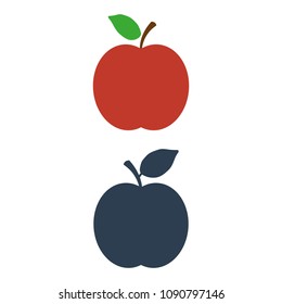 Apple Icon on white background. Vector illustration