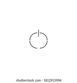 Apple icon on white background eps. Apple icon. Thin lines sign