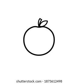 Icono de Apple sobre fondo blanco. Ilustración vectorial en diseño de dibujos animados planos. 