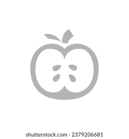 apple icon on a white background, vector illustration