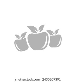 apple icon on a white background, vector illustration