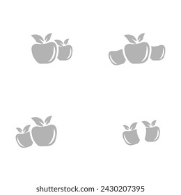 apple icon on a white background, vector illustration