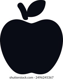 Icono de Apple sobre fondo blanco. Ilustración vectorial