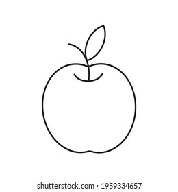 Apple icon. Organic fruit. Vector graphics