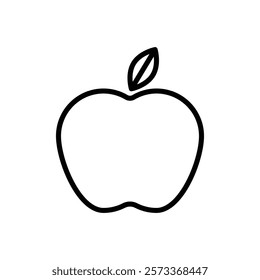 Apple icon Outline thin set