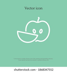 Apple icon, outline vector illustration.