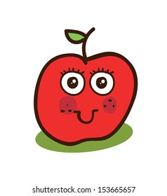 apple icon over white background vector illustration 