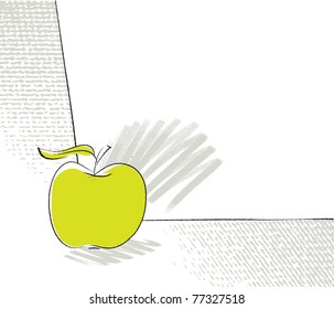 apple icon, page layout (vector)