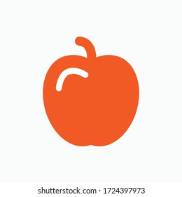 Apple Icon. Science Symbol - Vector Illustration In Glyph Style for Design and Websites, Presentation or Application.