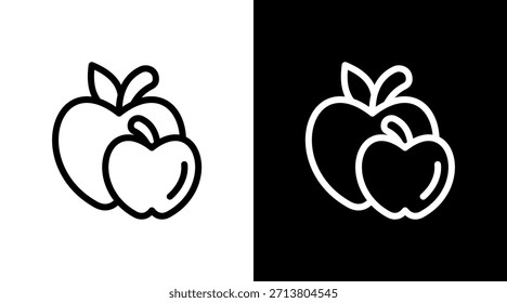 Apple com design de conjunto de ícones