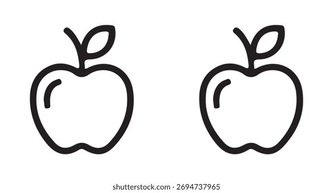 Projeto de conjunto de ícones da Apple, ilustração vetor da maçã eps 10
