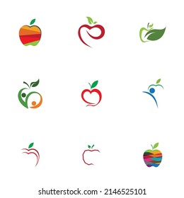 Design-Vorlage für Apfelsymbol-Set-Illustrationen