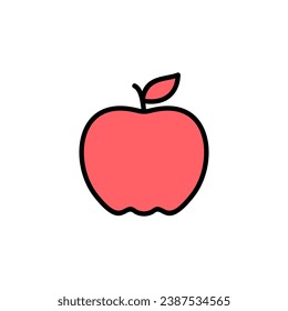 Apple icon set illustration. Apple sign and symbols for web design.