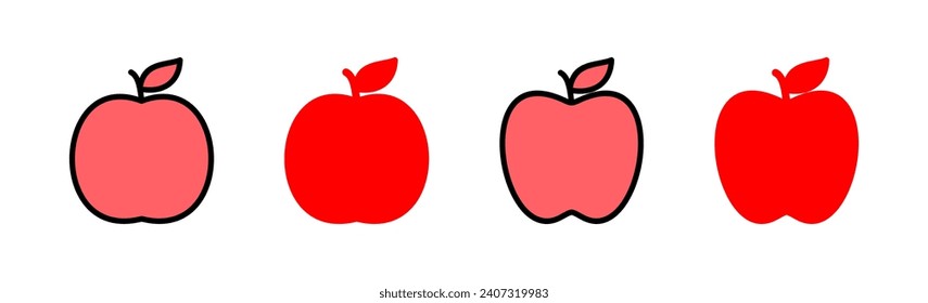 Icono de Apple. Símbolo de Apple y símbolos para diseño web.