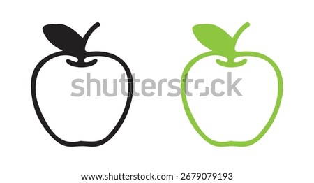 Apple icon set. Apple silhouette vector illustration eps 10