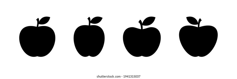 Apple icon set. Apple vector icons. apple symbols for your web design