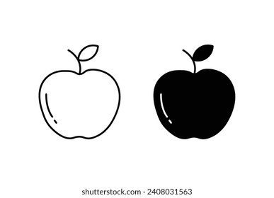 Apple Icon Set. Vector illustration