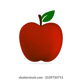 Ícone de maçã definir ilustração vetorial, Símbolo de maçã isolado, sinal de maçã para web design, Símbolo de silhueta de ícone de maçã, Frutas clipart, Maçã vermelha isolada.