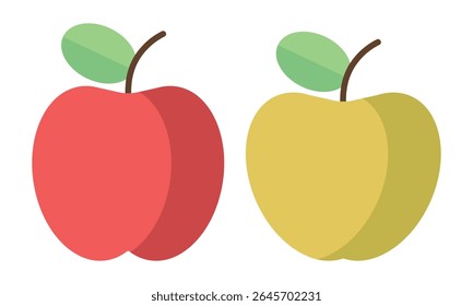 Apple icon set. Vector illustration.