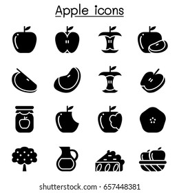 Apple icon set Vector illustration Graphic Design