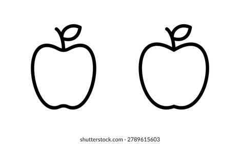 Apple icon set vector. Apple sign and symbols for web design.