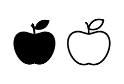 Apple Icon Set. Apple Vector Icon. Apple Symbols For Your Web Design