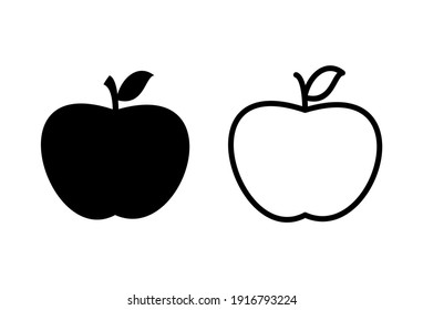 Apple icon set. Apple vector icon. apple symbols for your web design