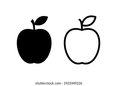 Apple icon set. Apple vector icon. apple symbols for your web design