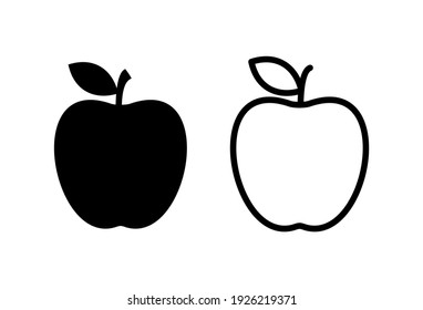 Apple icon set. Apple vector icon. apple symbols for your web design