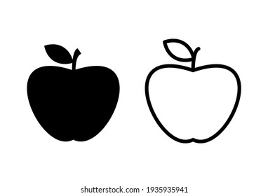 Apple icon set. Apple vector icon. apple symbols for your web design