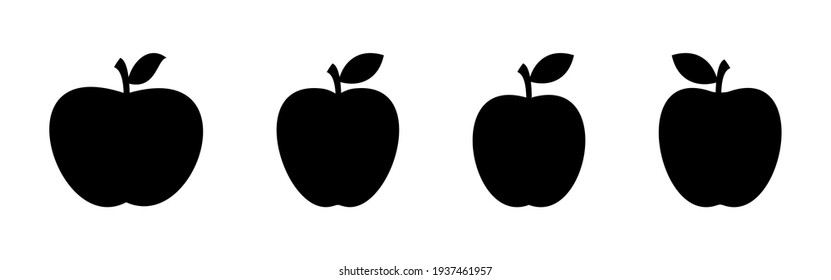Apfelsymbol eingestellt. ApfelVektorsymbol. Apfelsymbole für Ihr Webdesign