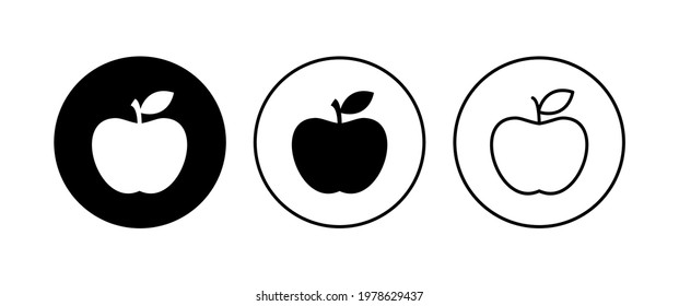 Apple icon set. Apple vector icon. apple symbols for your web design.