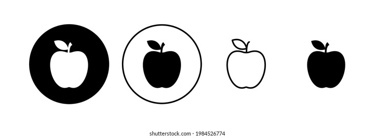 Apple icon set. Apple vector icon. apple symbols for your web design.