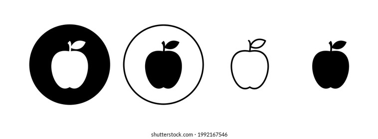 Apple icon set. Apple vector icon. apple symbols for your web design.