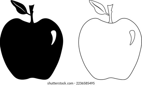 Apple icon set. Apple vector icon. apple symbols for your web design