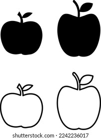 Apple icon set. Apple vector icon. apple symbols for your web design on white background..eps
