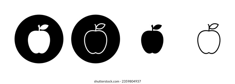 Apple icon set. Apple vector icon. apple symbols for your web design.