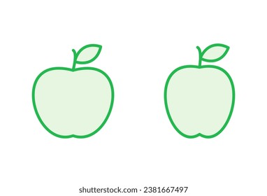 Conjunto de iconos de Apple. Icono vectorial de Apple. símbolos de manzana para tu diseño web.