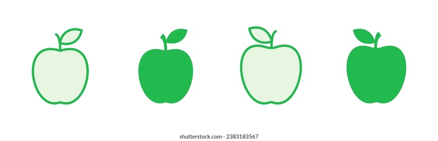 Apple icon set. Apple vector icon. apple symbols for your web design.