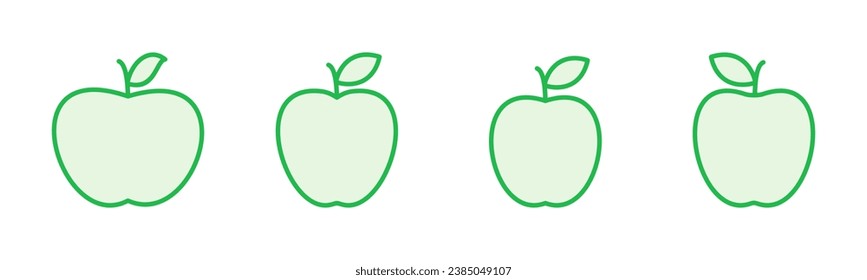 Apple icon set. Apple vector icon. apple symbols for your web design.
