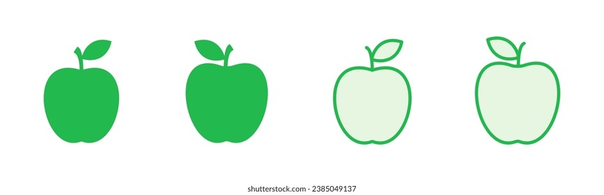 Apple icon set. Apple vector icon. apple symbols for your web design.