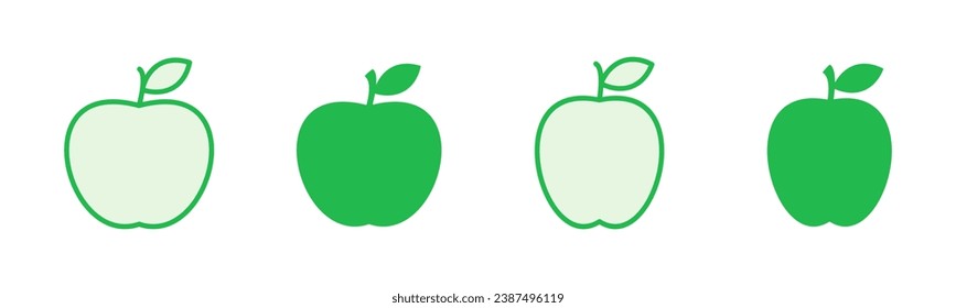 Apple icon set. Apple vector icon. apple symbols for your web design.