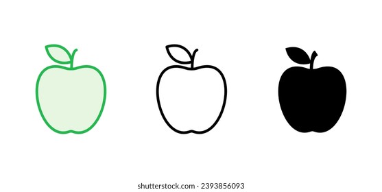 Apple icon set. Apple vector icon. apple symbols for your web design.